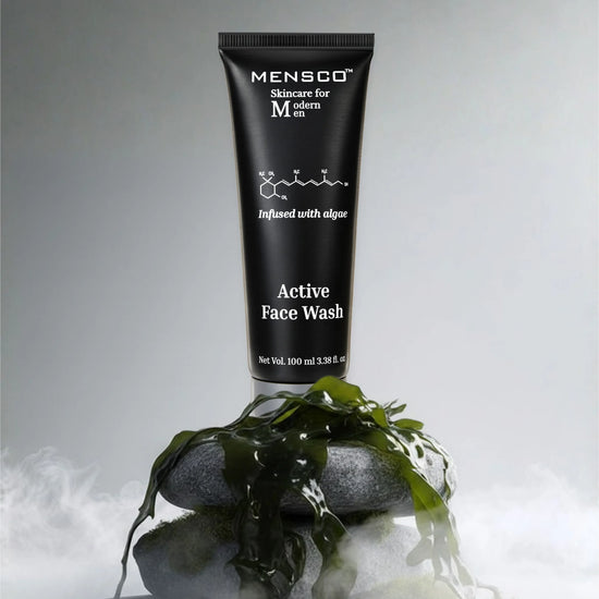 “Mensco Revitalizing Active Face Wash with algae for deep cleansing, oil control and fresh men’s skin”