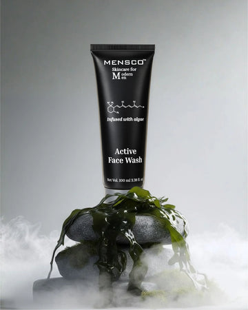 “Mensco Revitalizing Active Face Wash with algae for deep cleansing, oil control and fresh men’s skin”