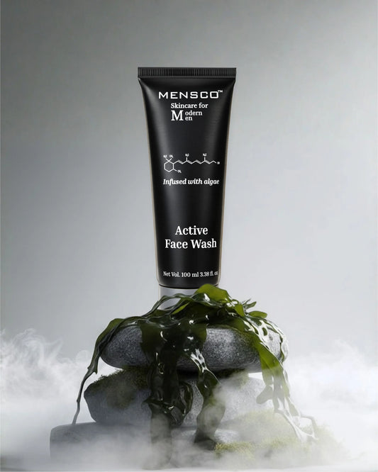 “Mensco Revitalizing Active Face Wash with algae for deep cleansing, oil control and fresh men’s skin”