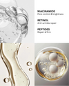 “Retinol, collagen peptides and niacinamide ingredients in Mensco night cream”