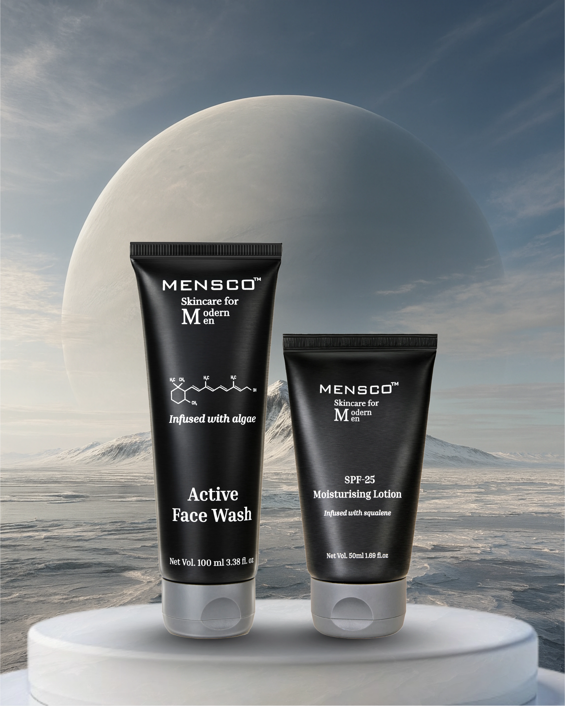 “Mensco Daily Protection Kit for men with face wash and SPF moisturiser for daily defense”