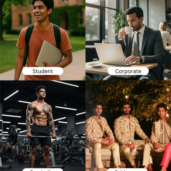 “Men using Mensco daily protection skincare kit for pollution and sun defense”